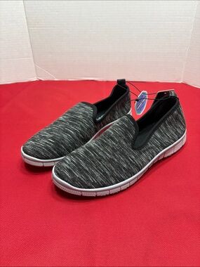 Charles Albert Comfort Slip-On Knit Casual Shoes - Black size 8